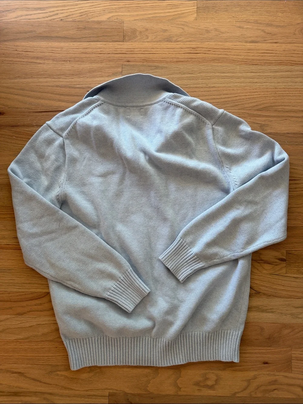 Light Blue Men’s Knit Polo Sweater